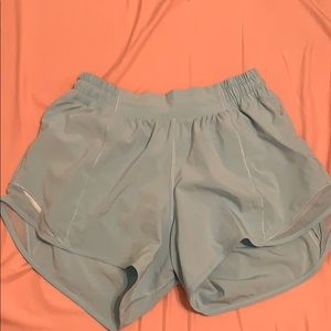 Lululemon baby blue Hotty hot long shorts!